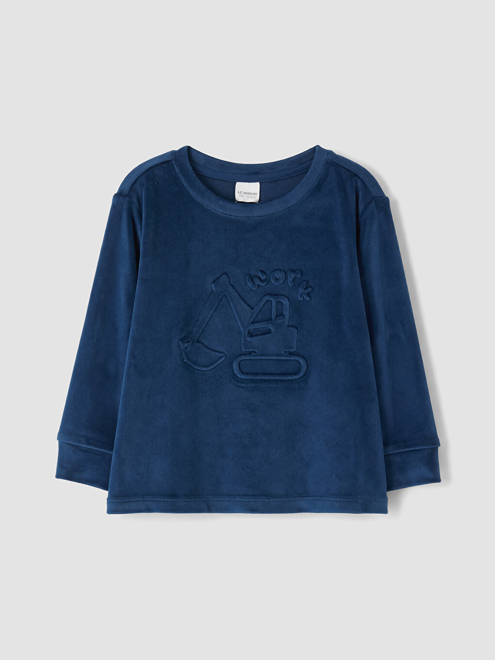 Crew Neck Velvet Boys' Pyjamas Set-1