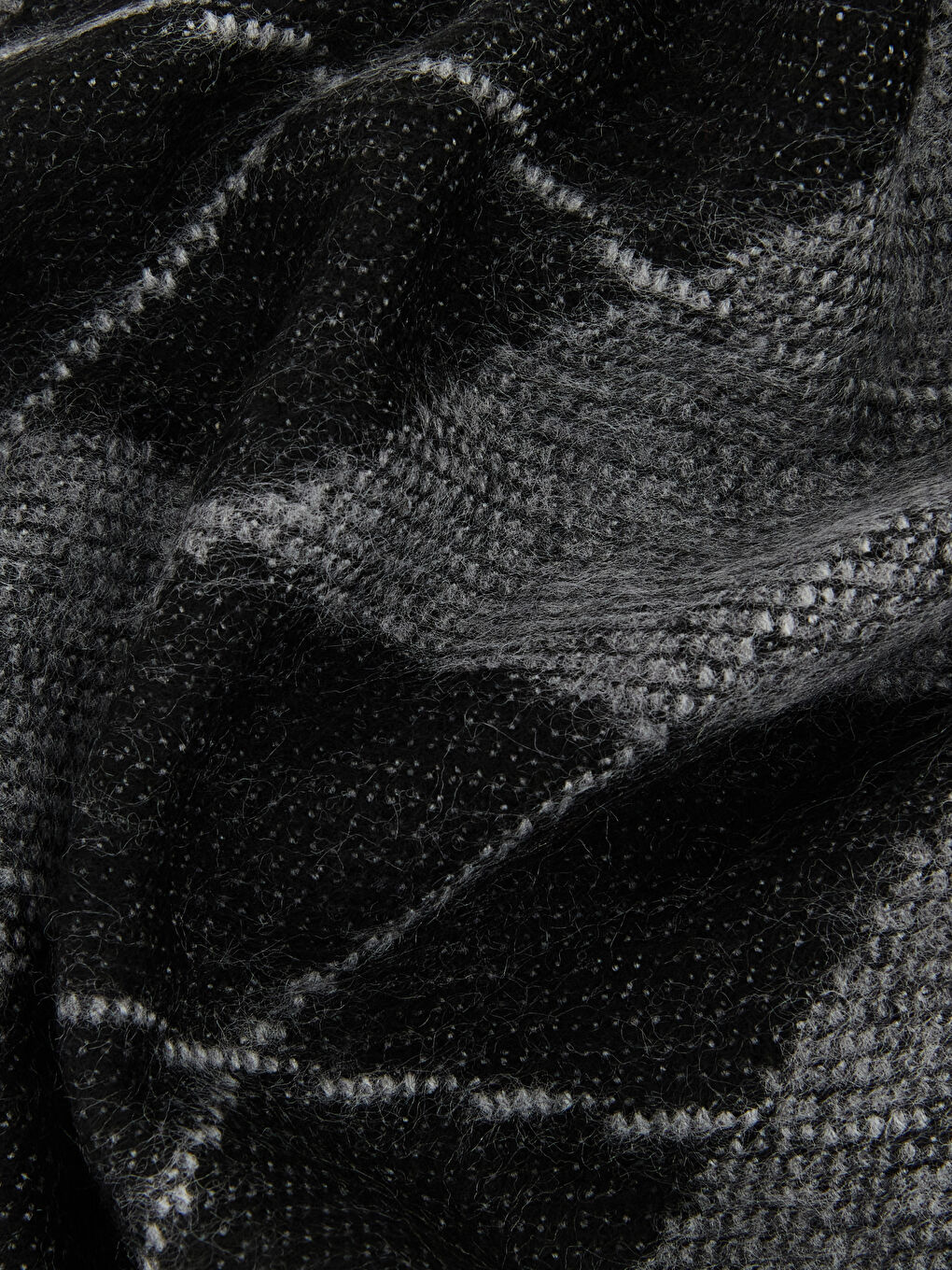 Antrasit Baklava Desenli Erkek Atkı-2