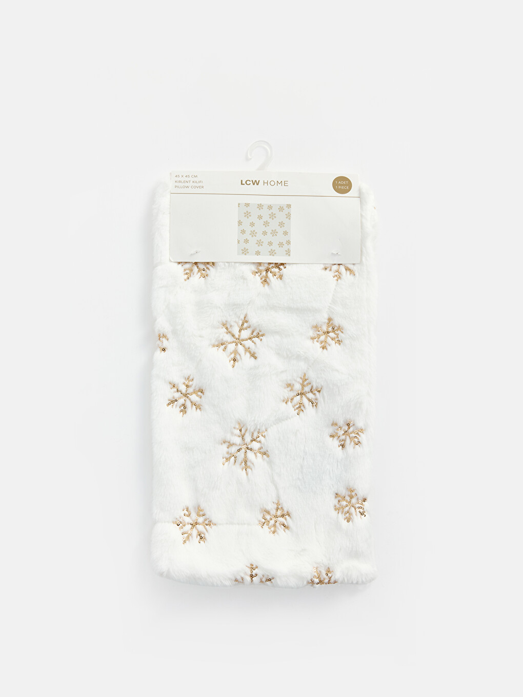 Snowflake Embroidered Cushion Cover 45x45 Cm-1