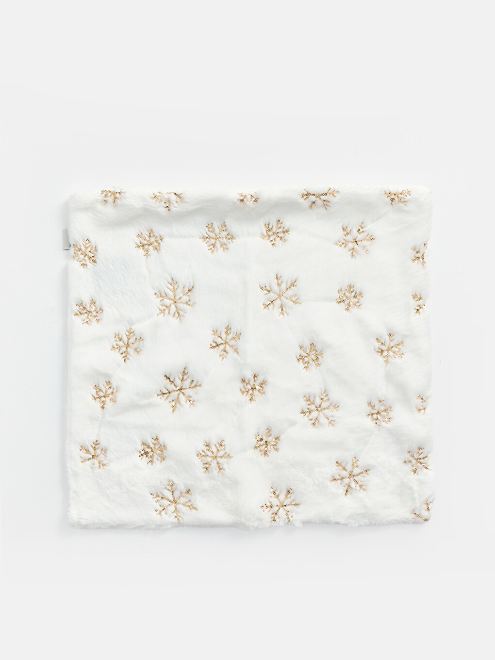 Snowflake Embroidered Cushion Cover 45x45 Cm-2
