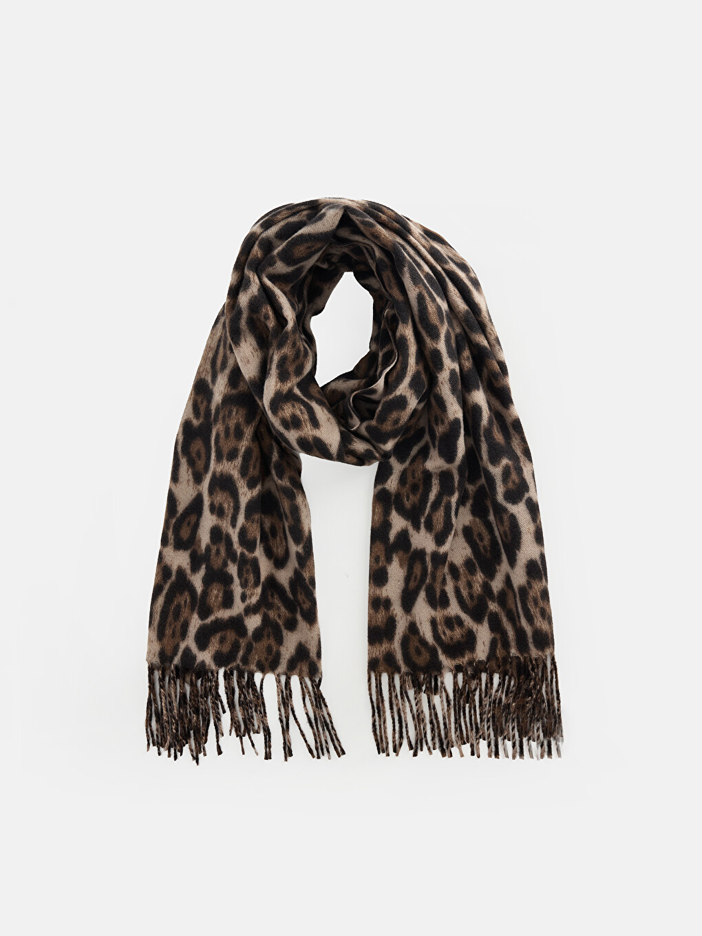 Leopardenmuster Damen Strickschal