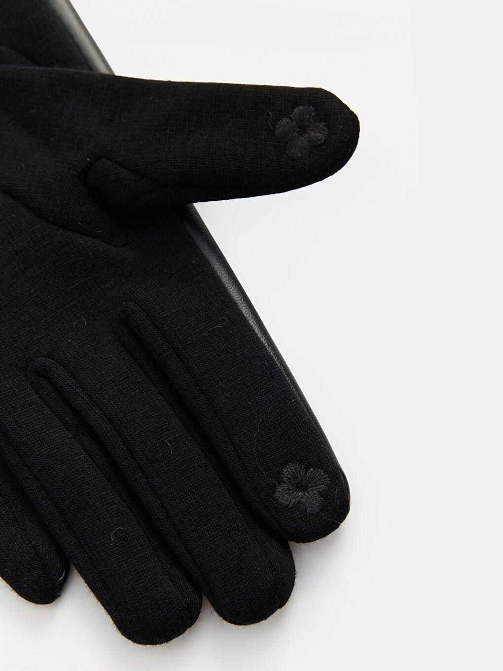Leder Detaillierte Damen Handschuhe-1