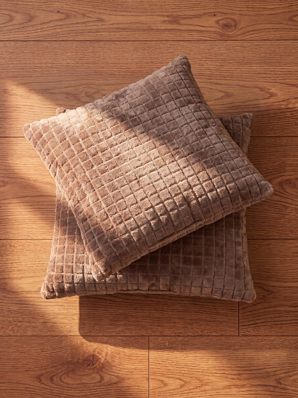 2 Pack Plaid Patterned Cushion 45x45 Cm
