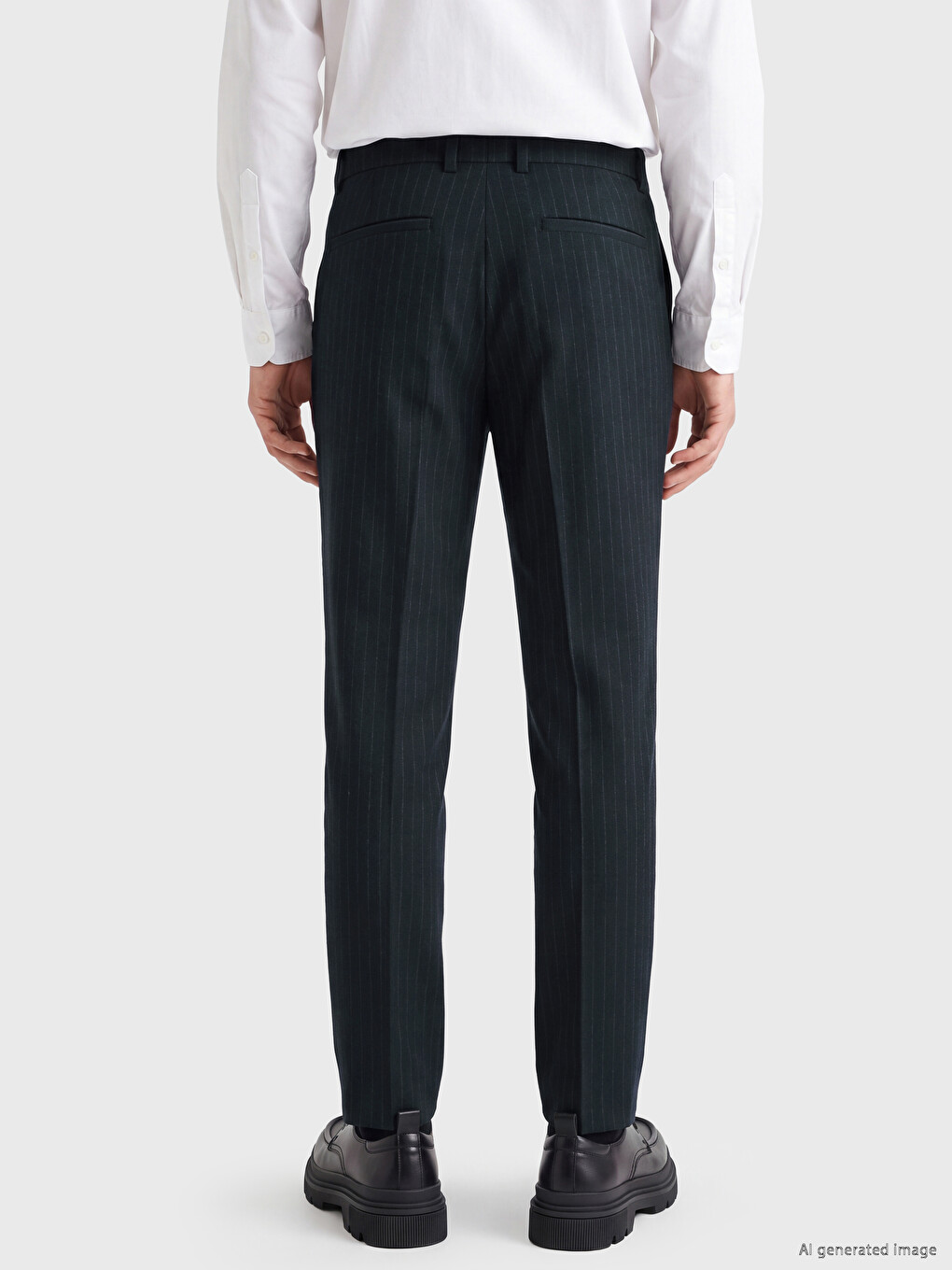 Standard Fit Thin Striped Men's Trousers-3