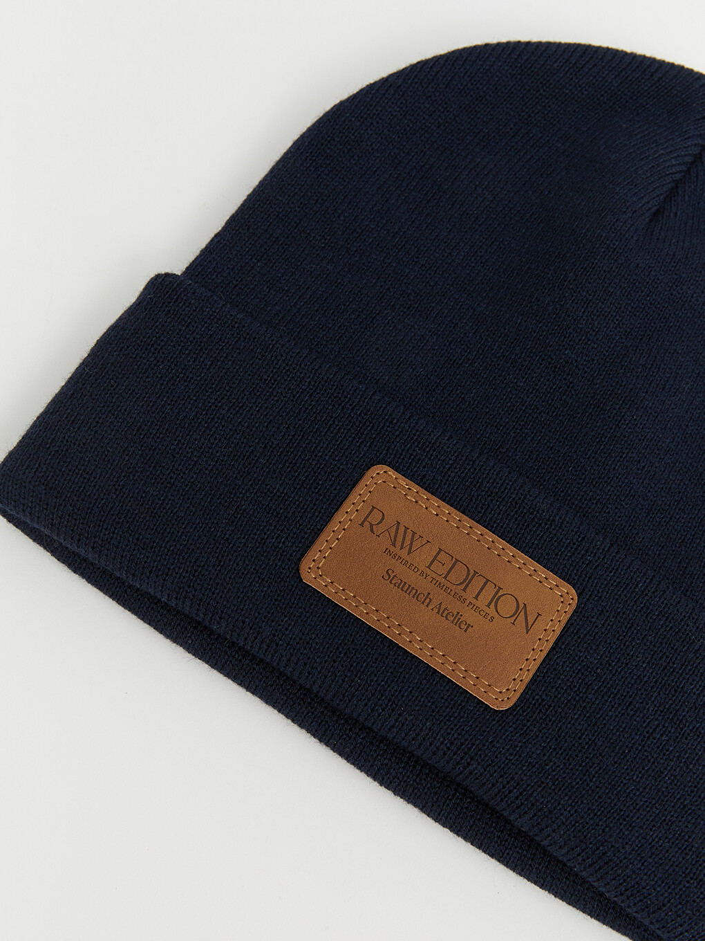 Folded Label Detailed Men's Knitwear Beanie-1