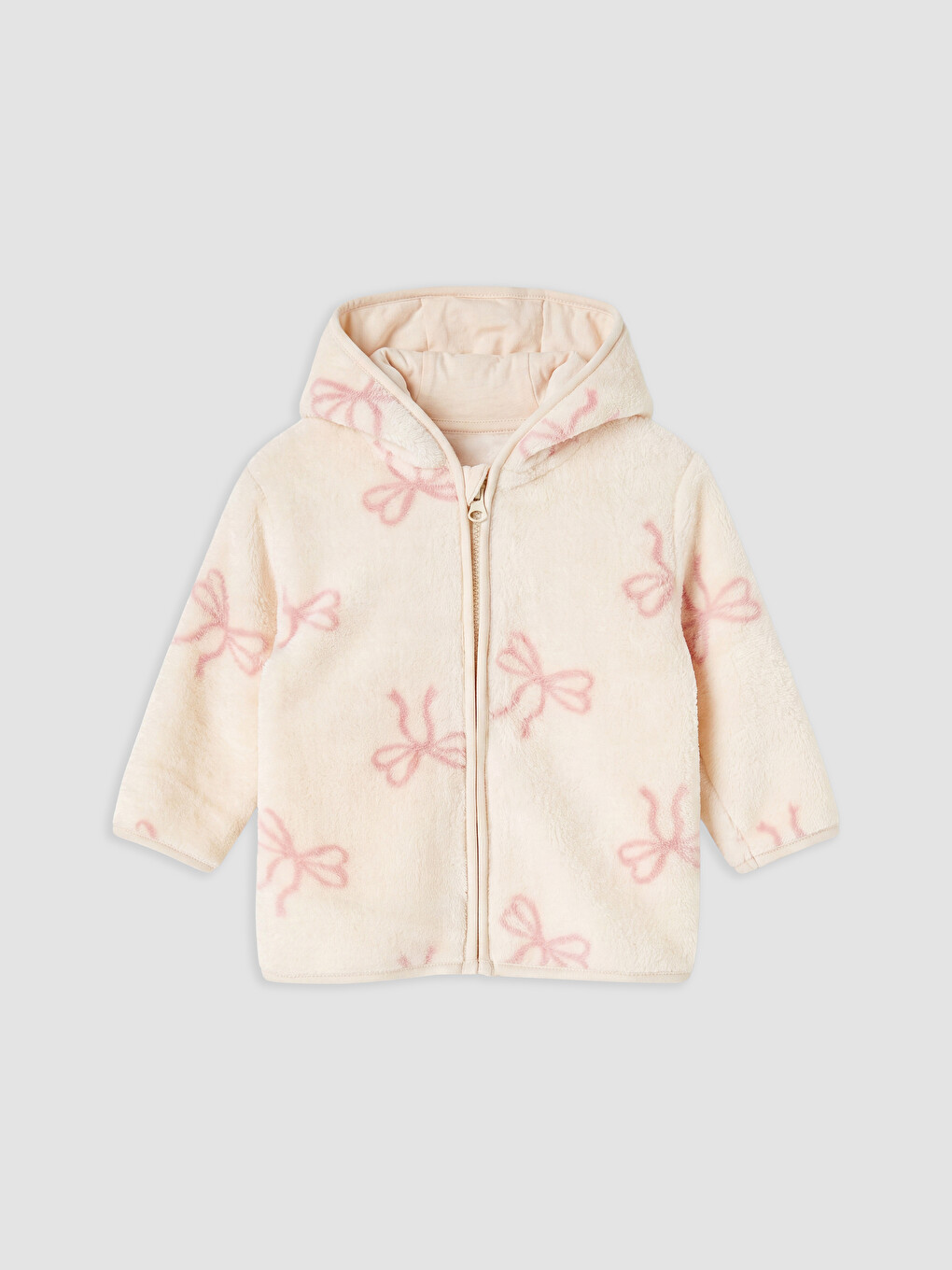 Printed Baby Girls' Cardigan And With Booties Pants Set-1