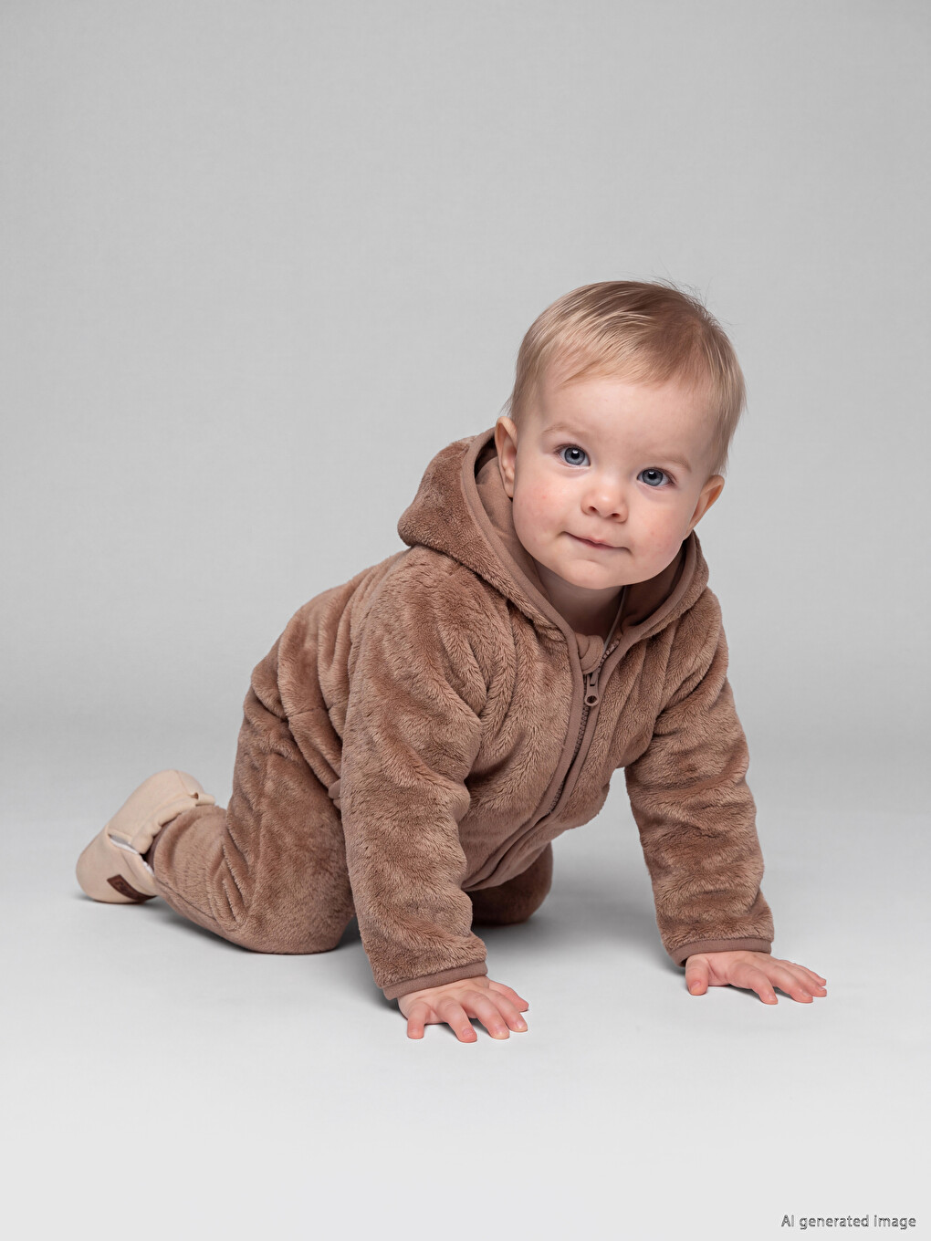  Plush Hooded Baby Boys' Set