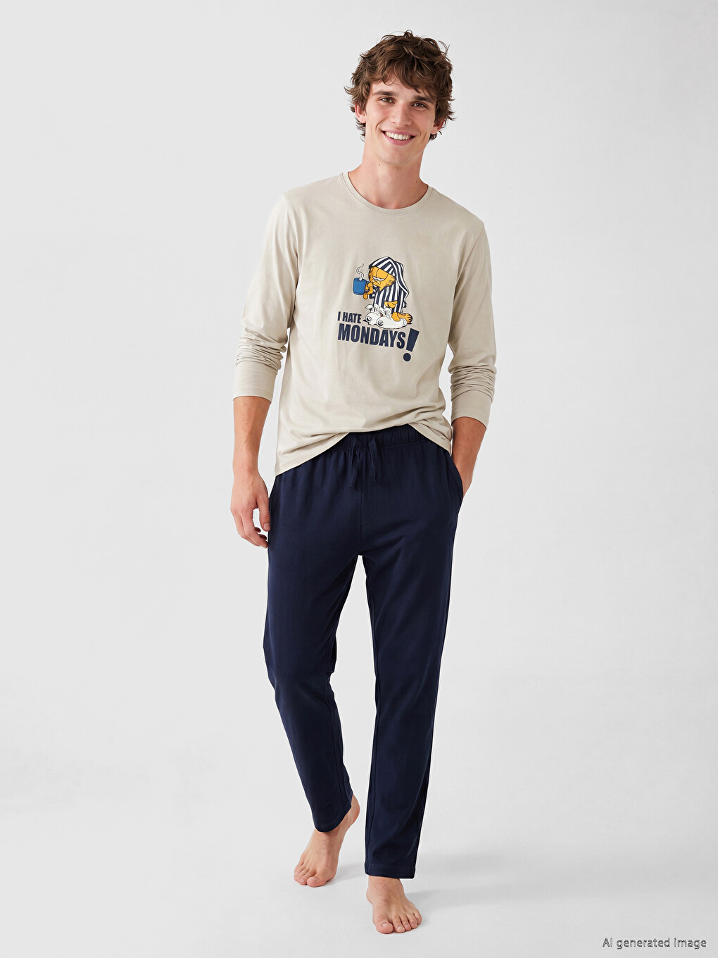 Standard Fit Garfield Printed Men's Pyjamas Set