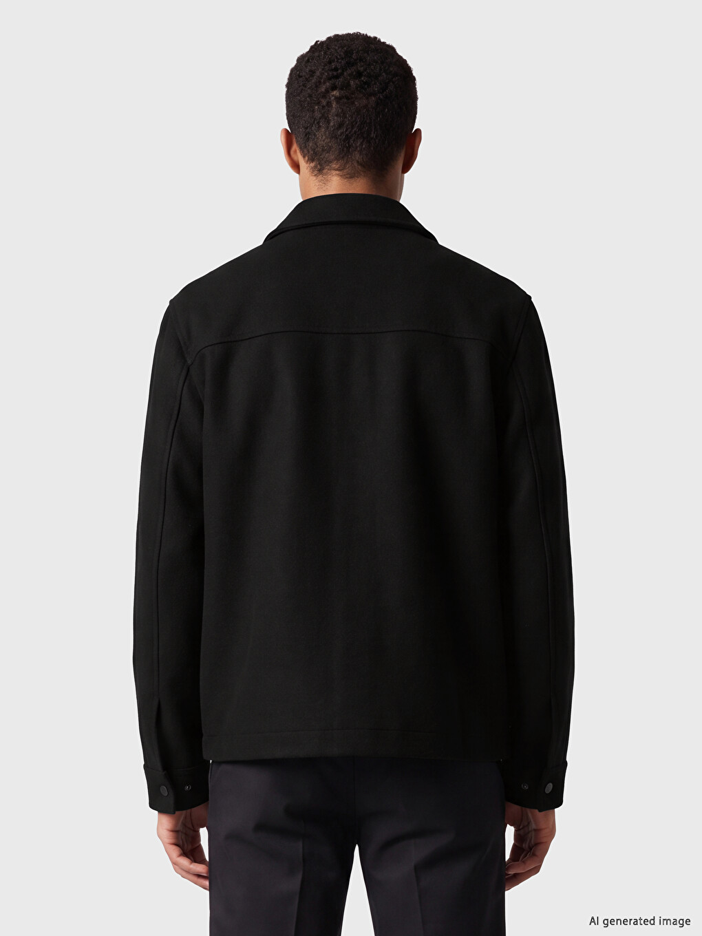 Regular Fit Men's Felt Coat-2