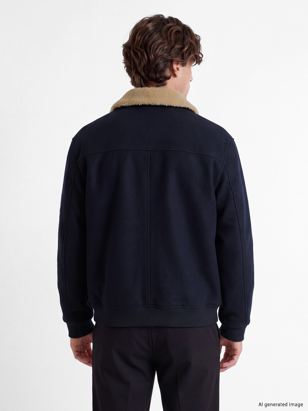 Regular Fit Plush Collar Men's Cachet Coat-4