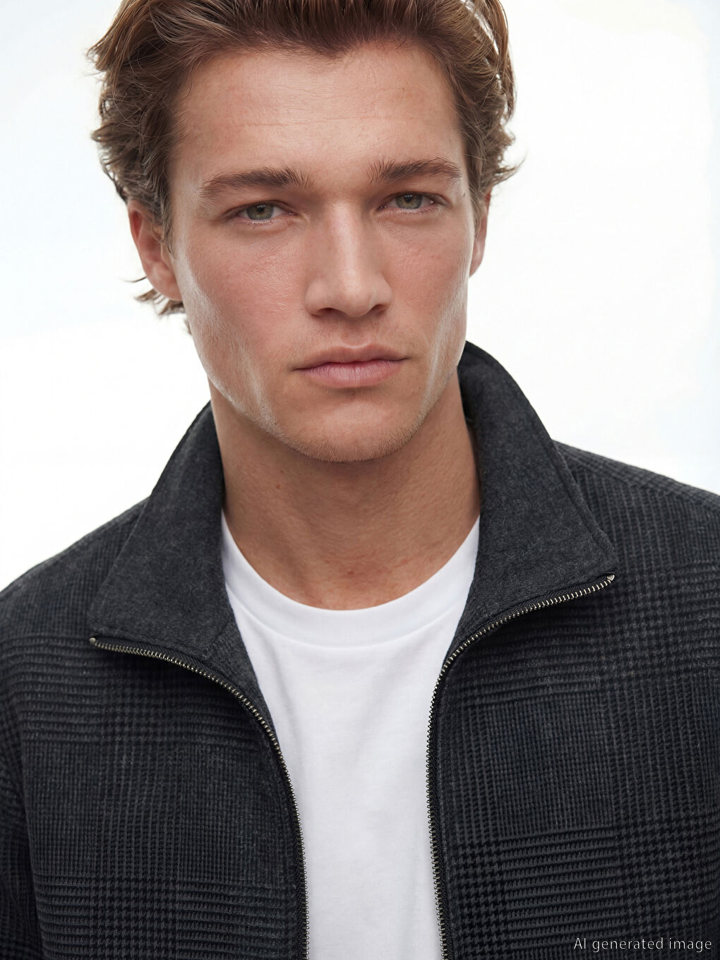 Antrasit Standart Kalıp Dik Yaka Erkek Mont-2