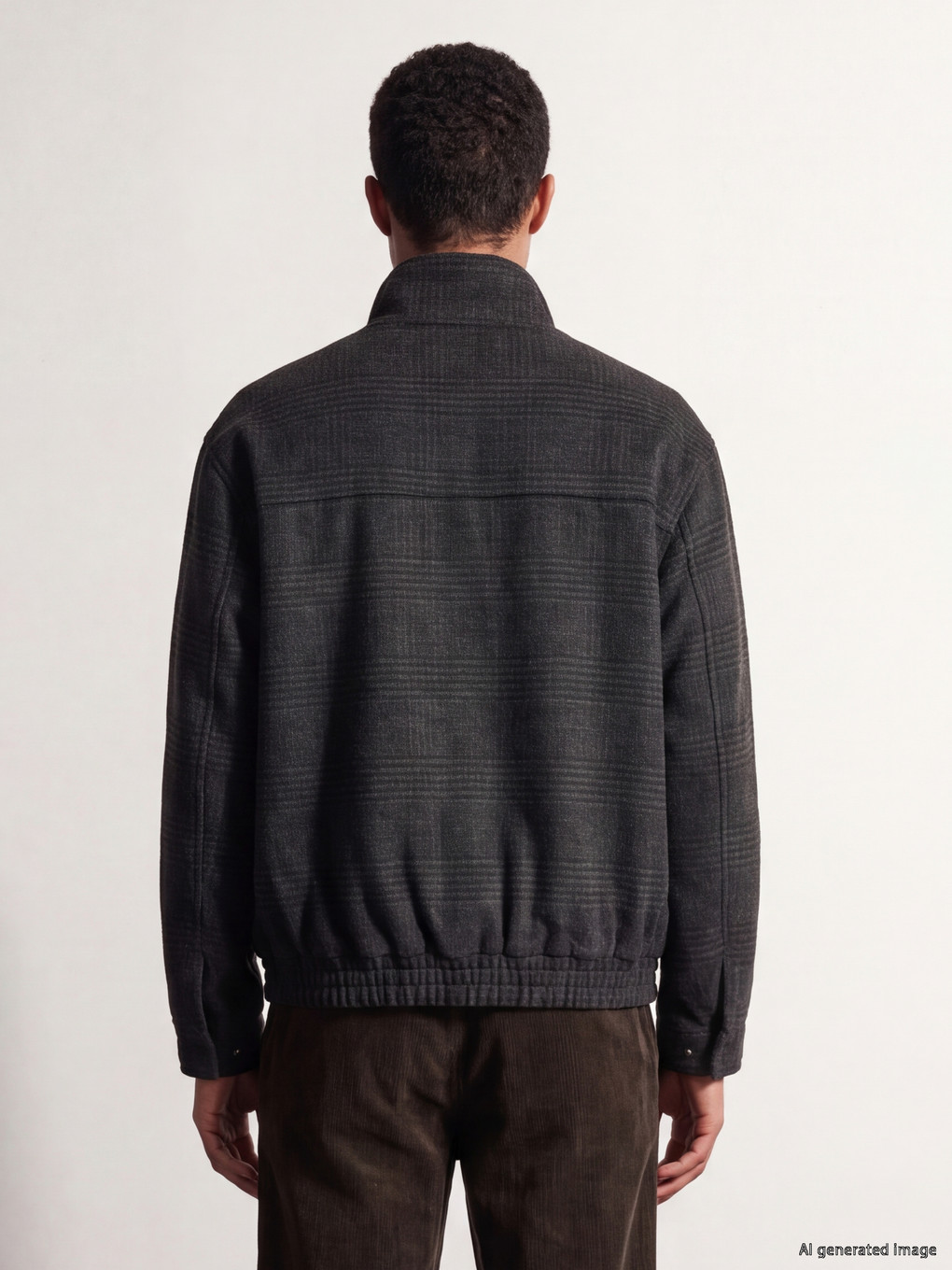 Antrasit Relax Fit Dik Yaka Erkek Mont-4