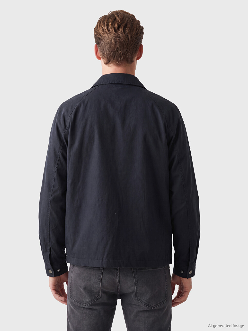 Regular Fit Shirt Collar Men's Jacket-3