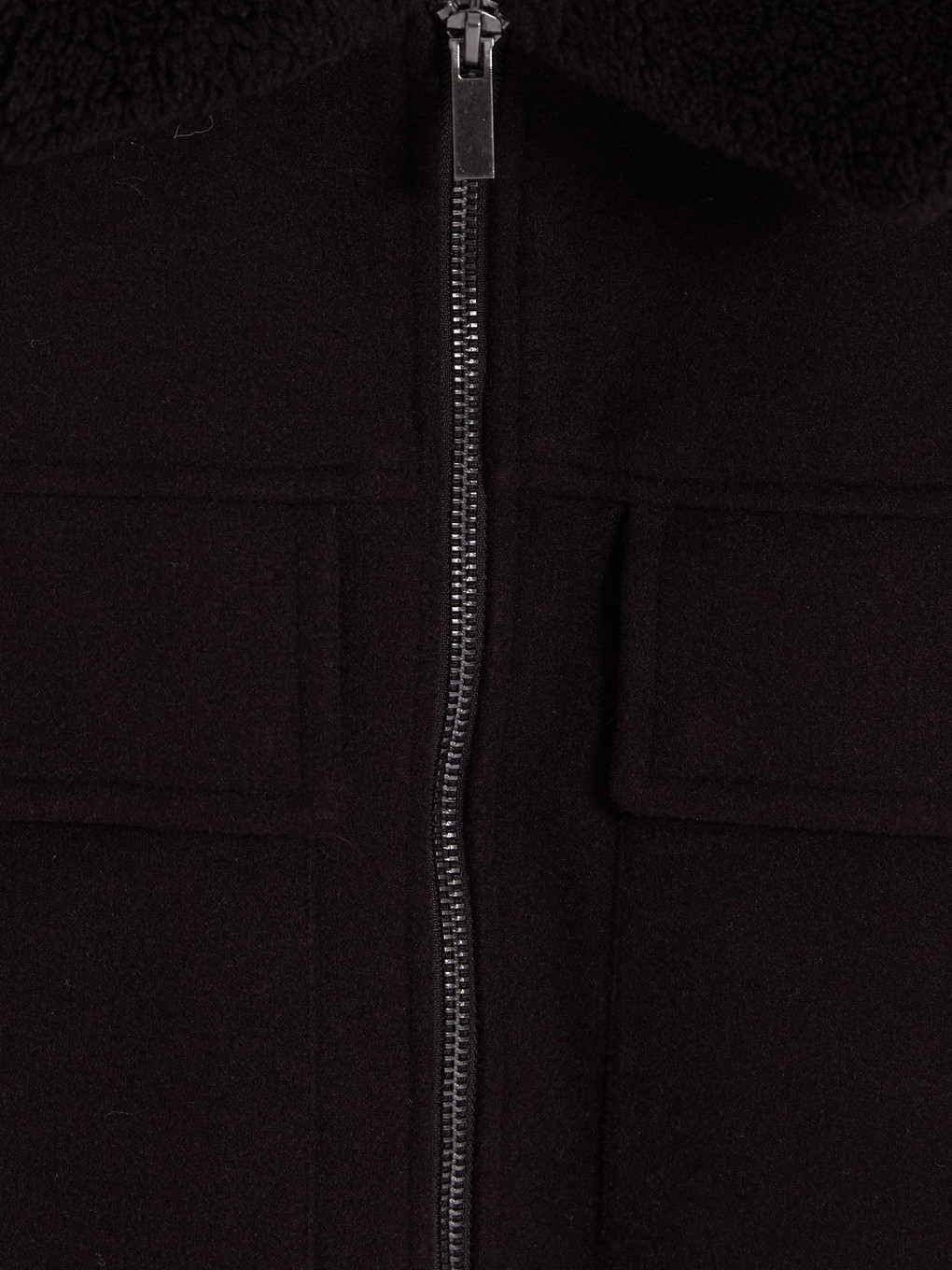 Mürdüm Regular Fit Pelüş Yaka Erkek Kaşe Mont-5