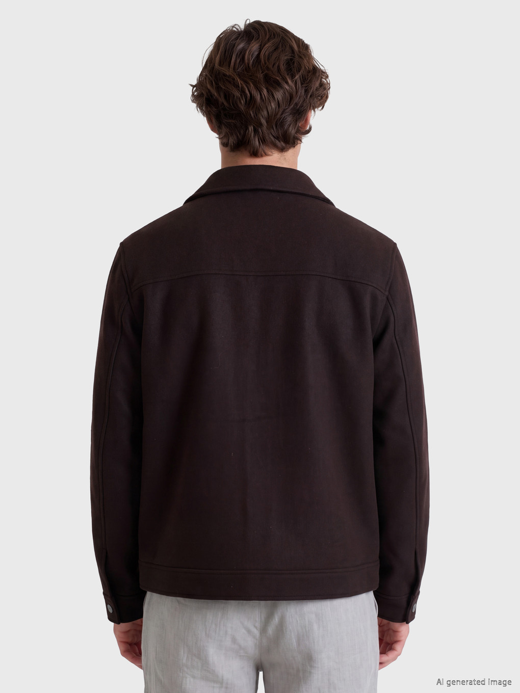 Mürdüm Regular Fit Pelüş Yaka Erkek Kaşe Mont-3