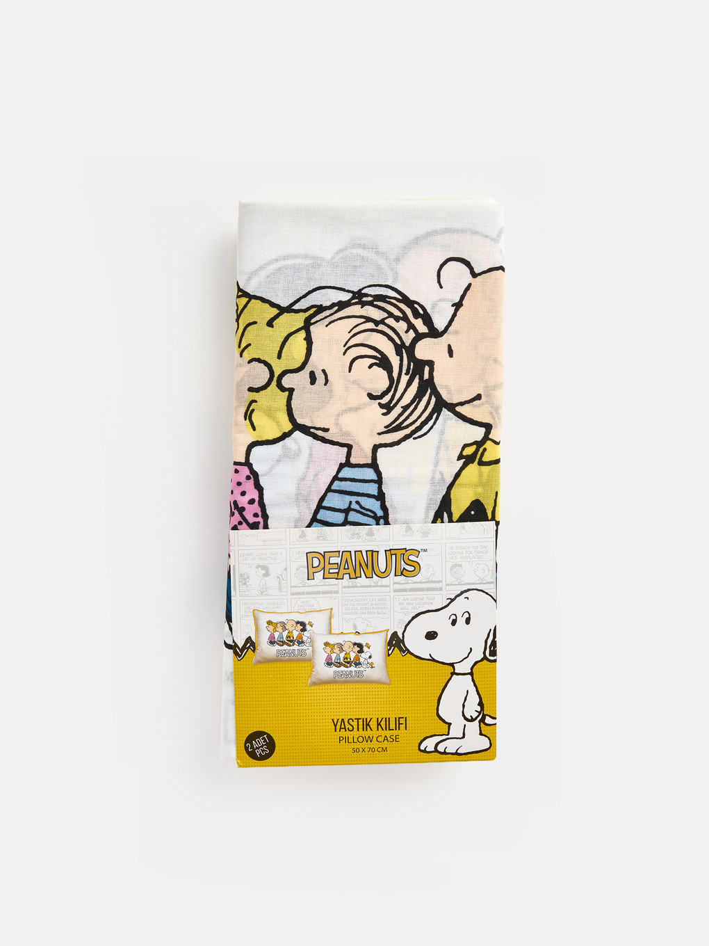 Karışık Peanuts Baskılı 2'li Yastık Kılıfı-1