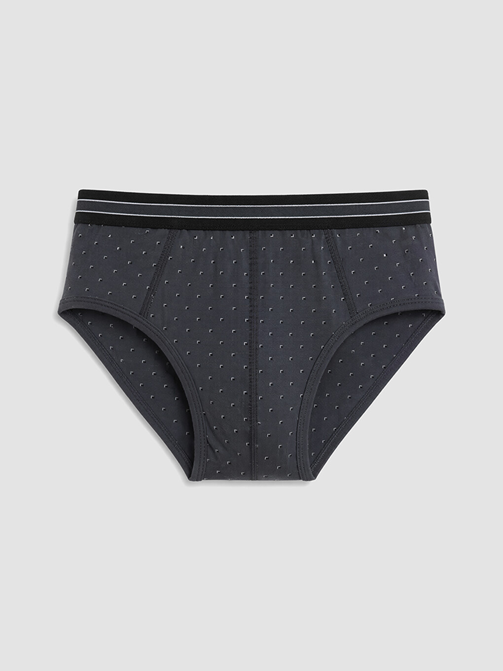 Antrasit Regular Fit Pamuklu Erkek Slip Külot 3'lü-1