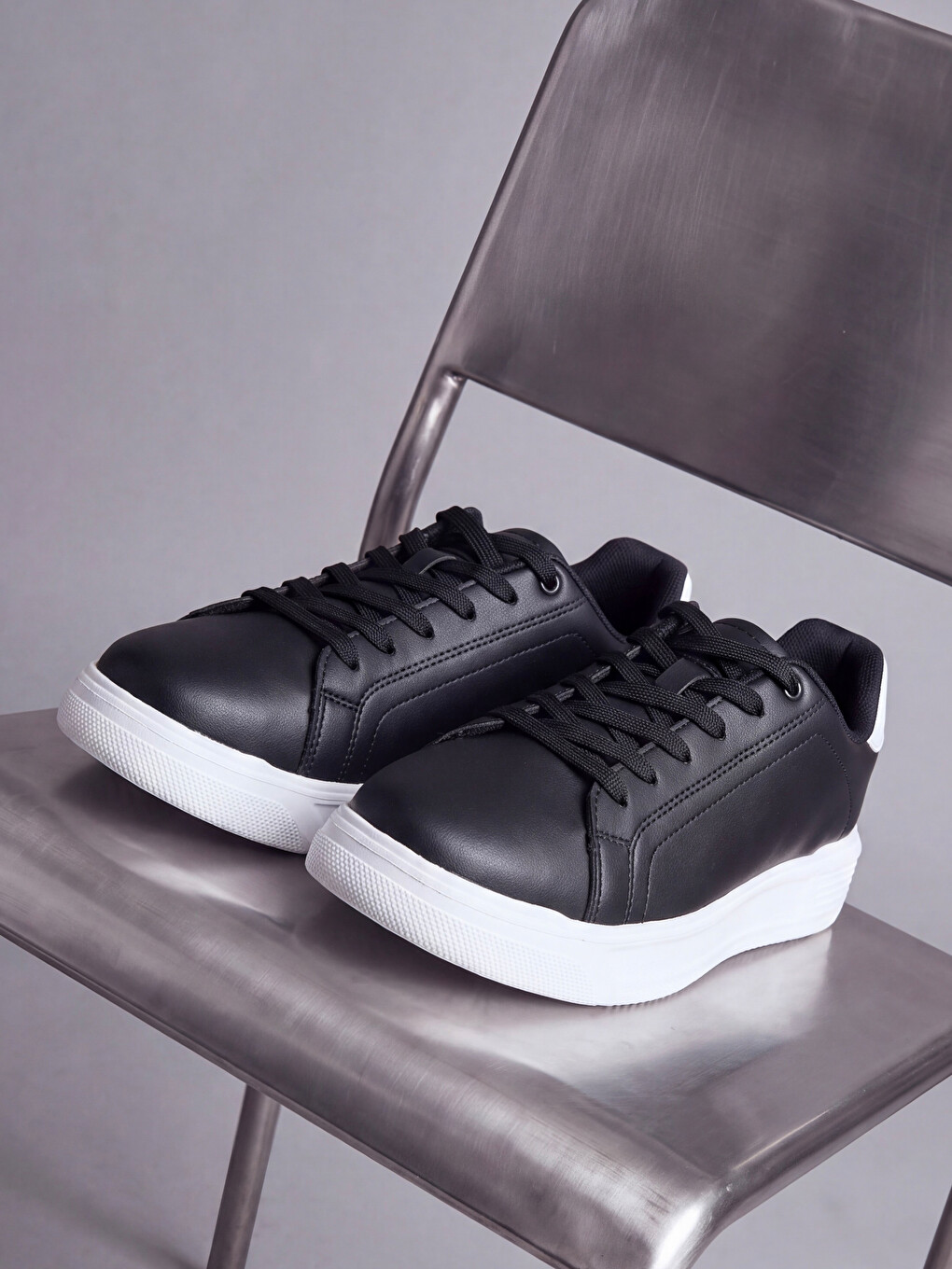 Faux Leather Men's Sneakers