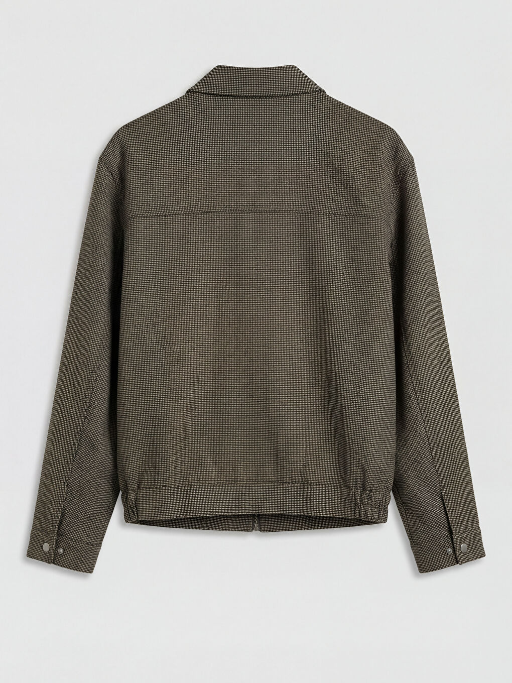 Kahverengi Standart Kalıp Gömlek Yaka Erkek Mont-1