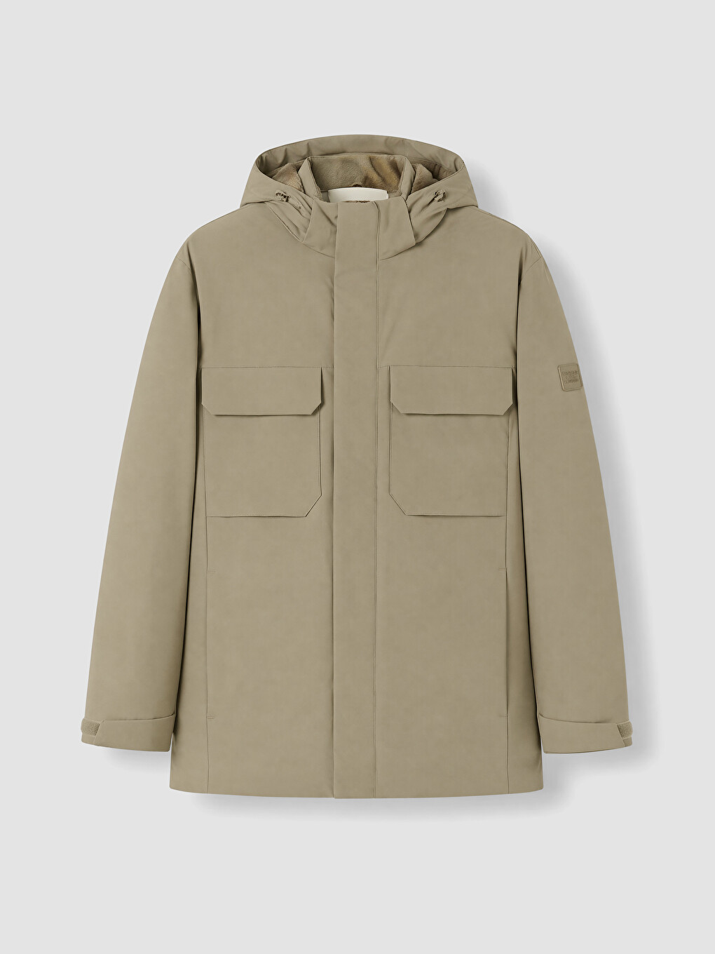 Regular Fit Hooded Men's Coat-4