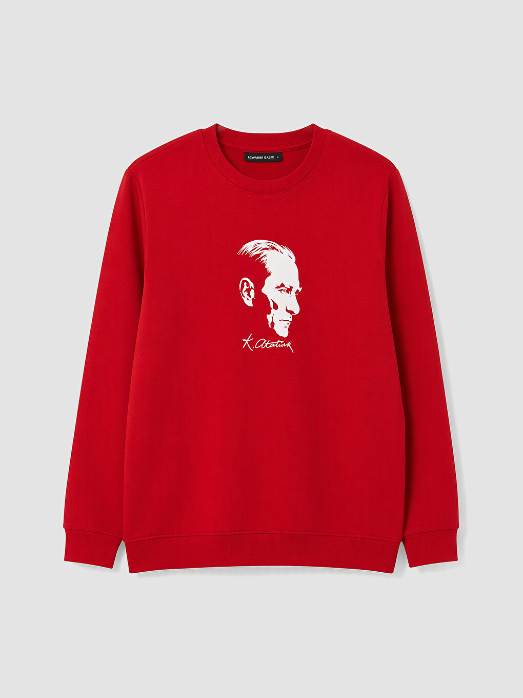 Crew Neck Atatürk Printed Men's Sweatshirt