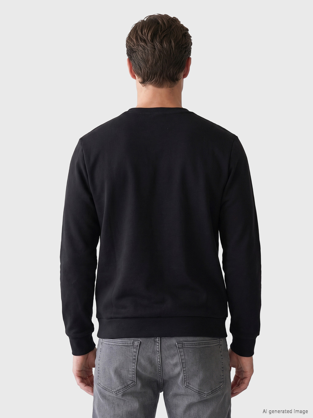 Crew Neck Printed Men's Sweatshirt-3