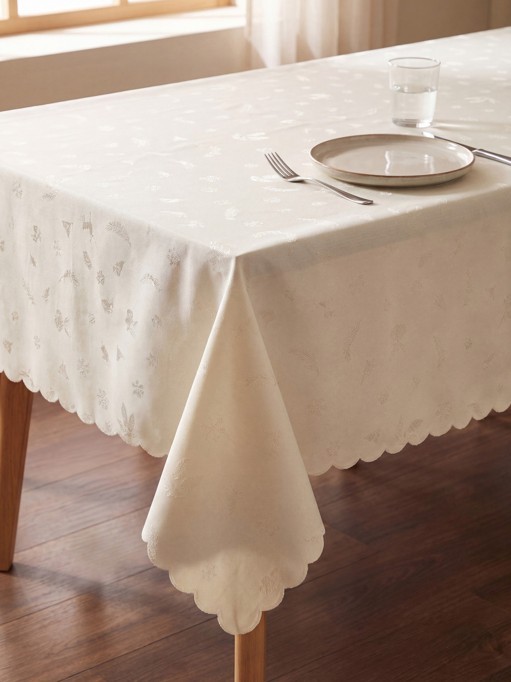 New Year Themed Patterned Tablecloth 150x200 Cm