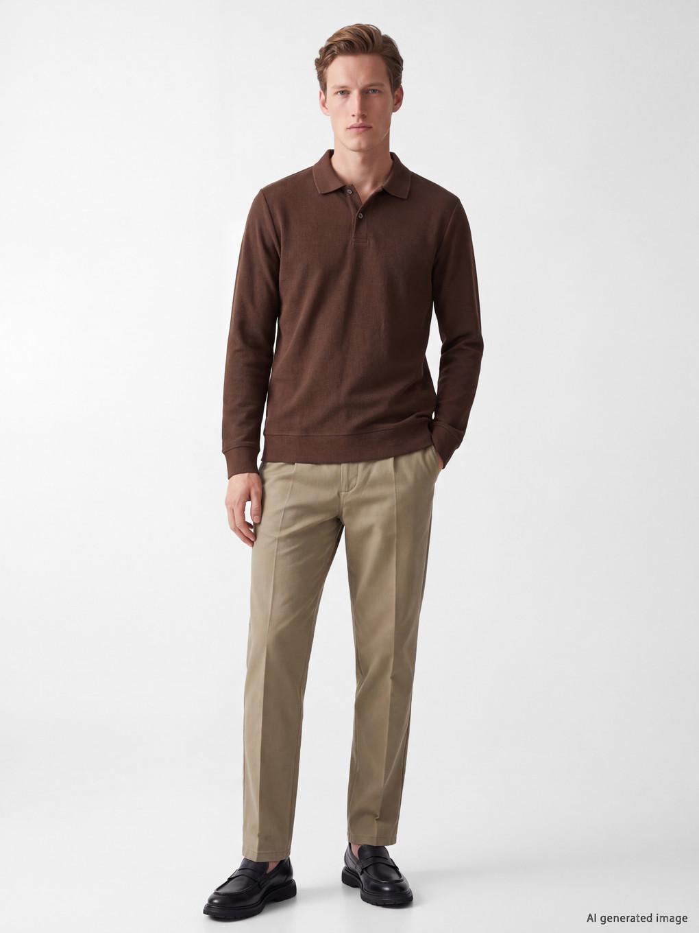 Polo Yaka Erkek Sweatshirt-1