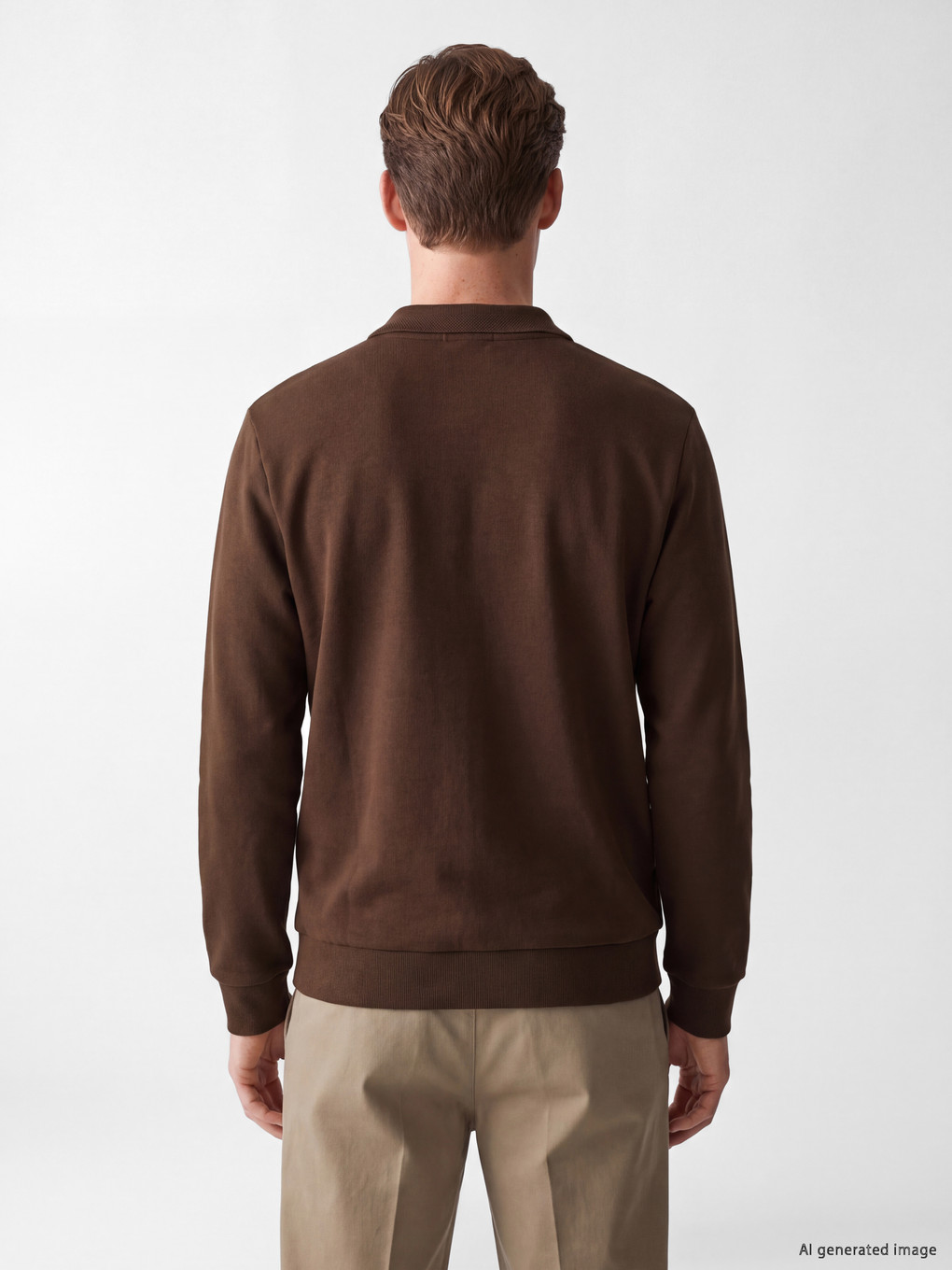 Polo Yaka Erkek Sweatshirt-3