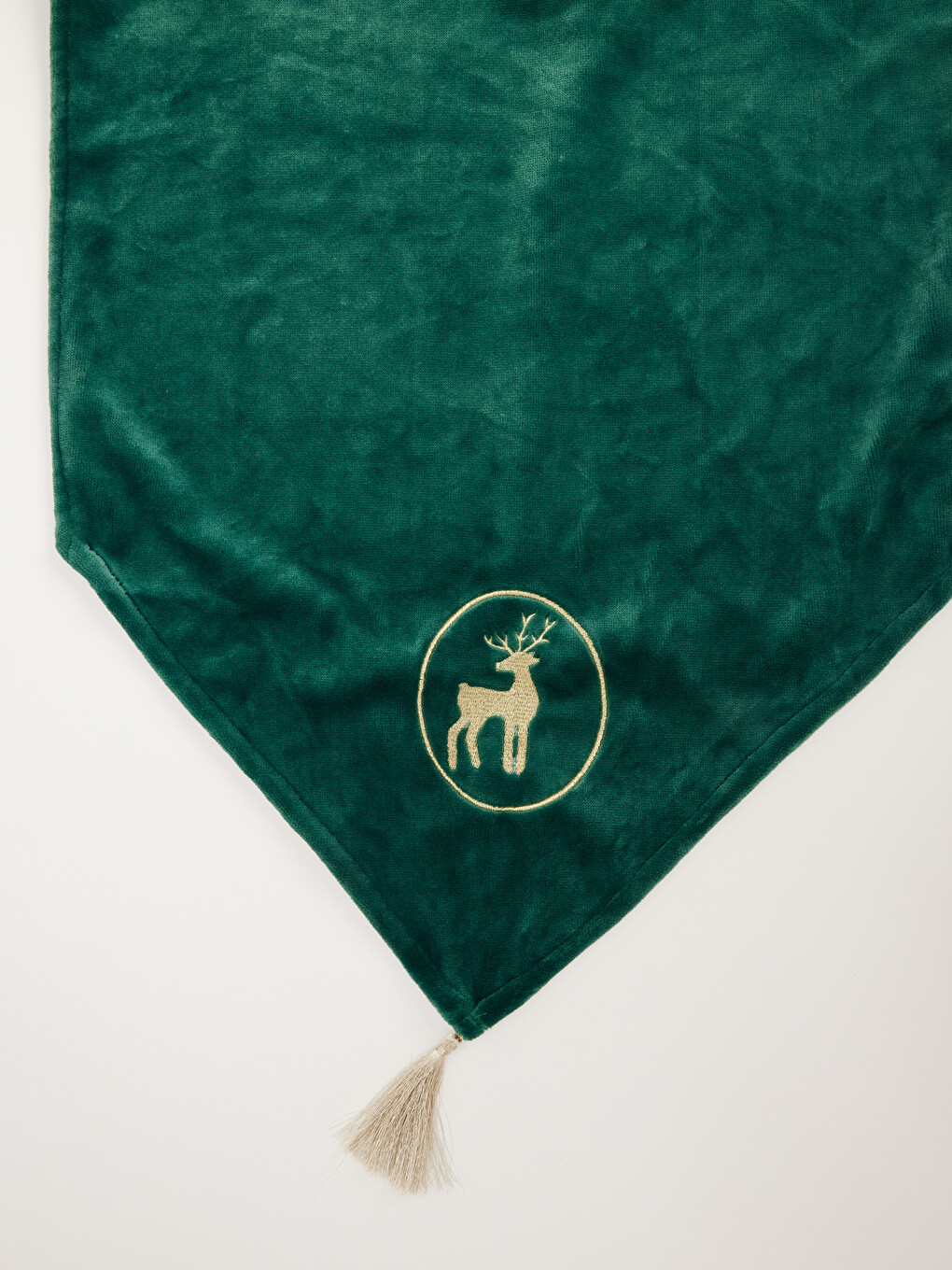 Deer Embroidered Tablecloth 45x150 Cm-2