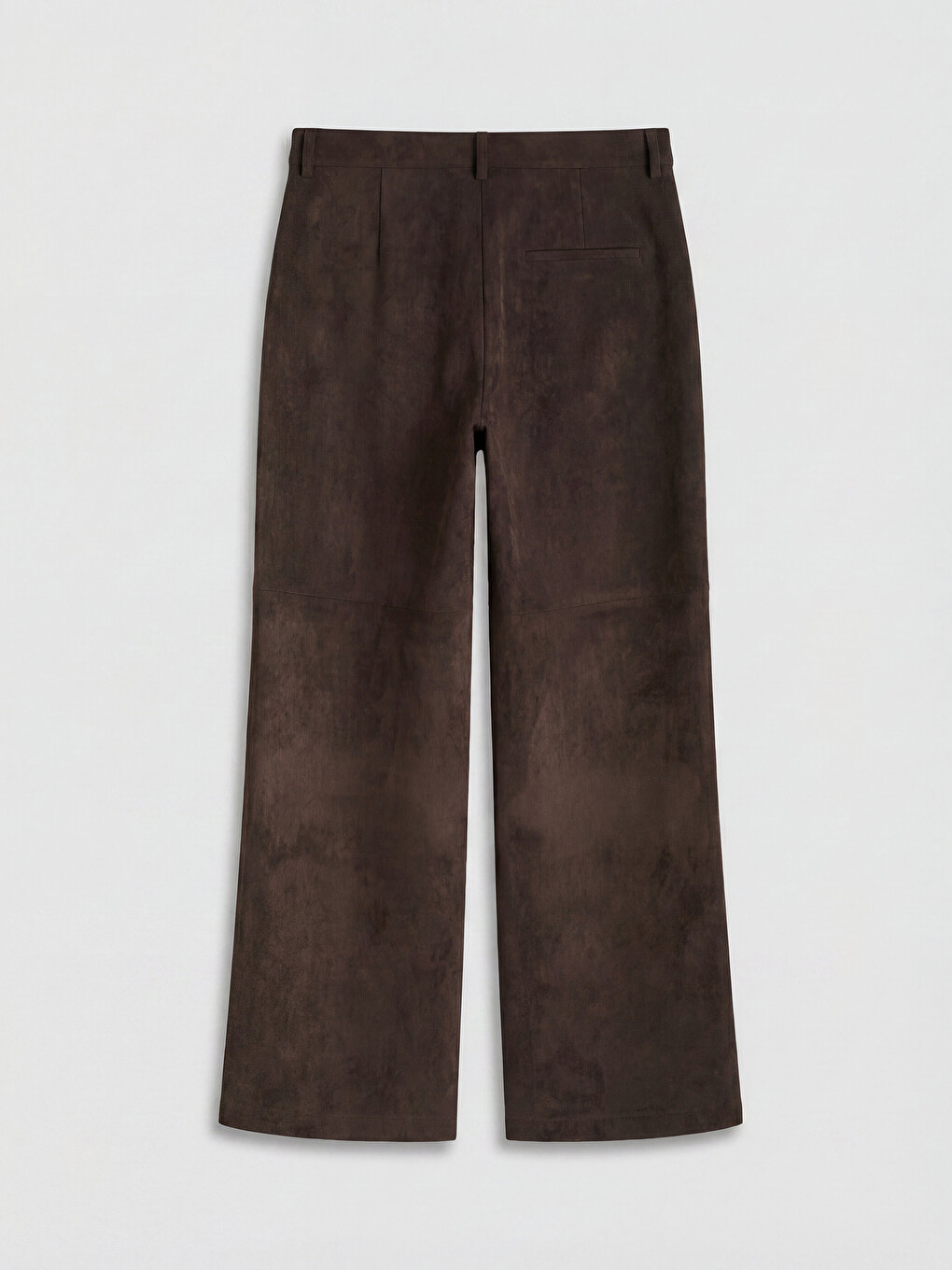 Regular Fit Women's Faux Suede Trousers-5
