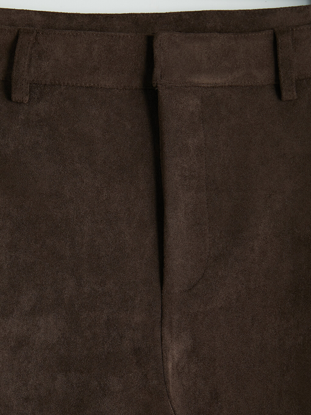 Regular Fit Women's Faux Suede Trousers-6