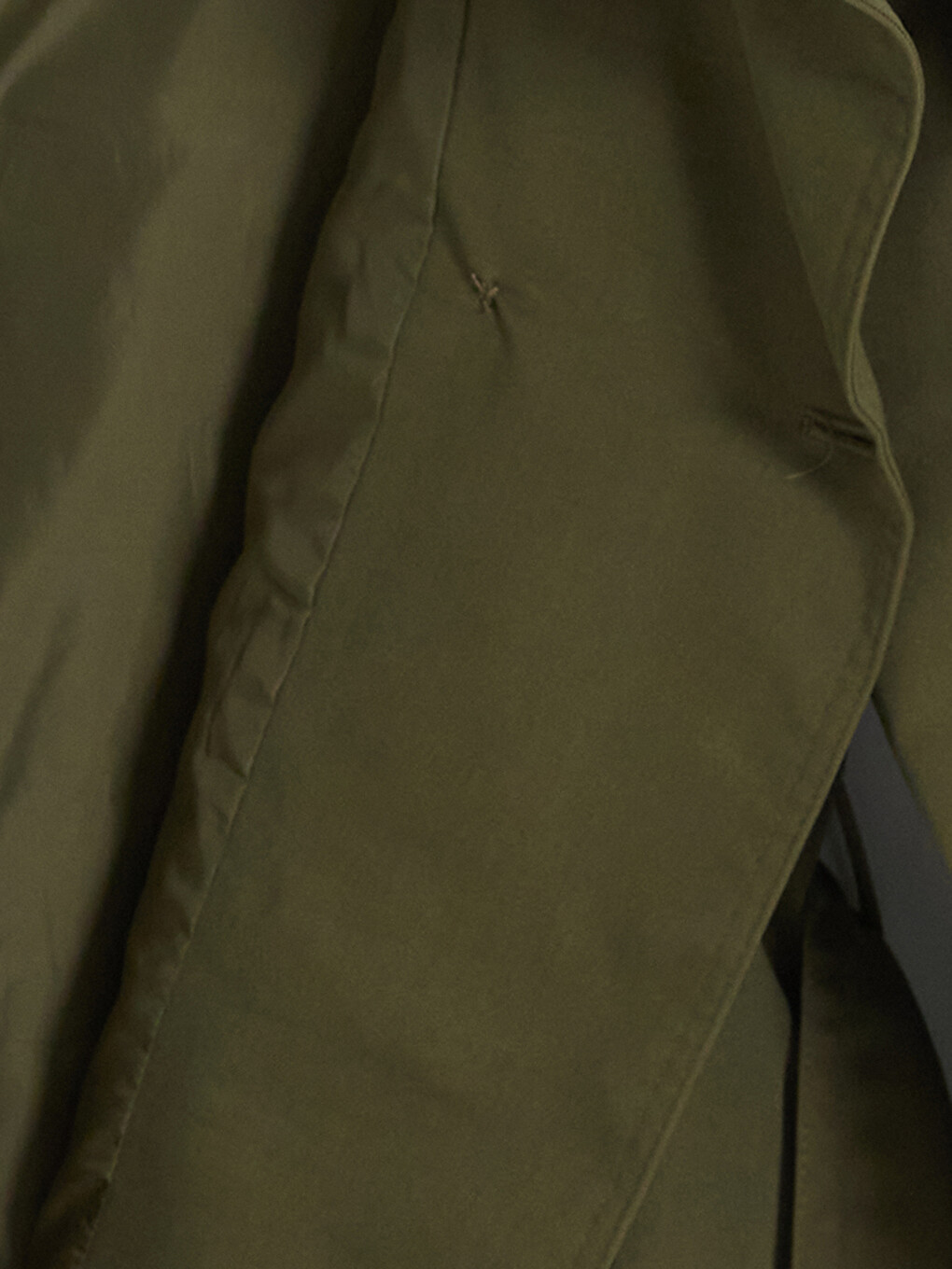 Haki Dik Yaka Kuşaklı Oversize Kadın Trençkot-1