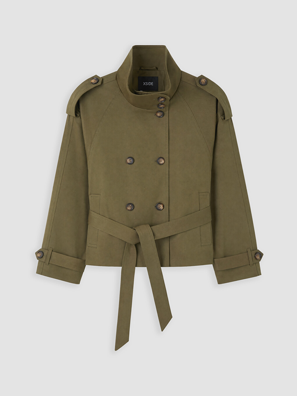 Woman Khaki Trench Coat-4