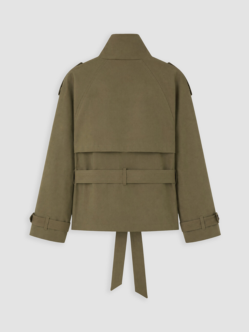 Woman Khaki Trench Coat-6