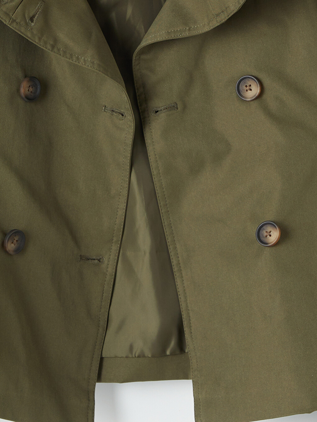 Woman Khaki Trench Coat-7