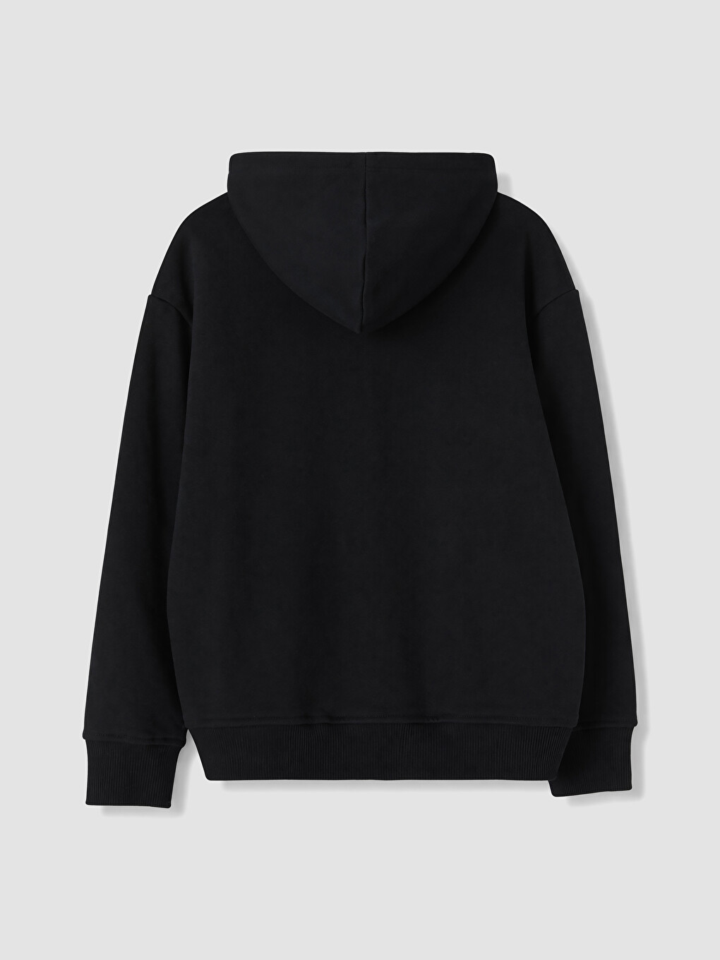 Siyah Kapüşonlu Baskılı Erkek Çocuk Sweatshirt-2