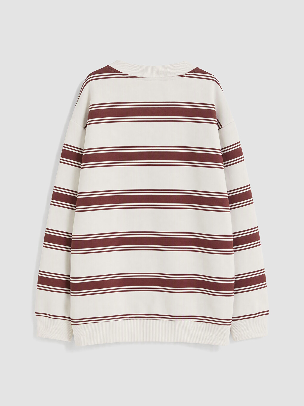 Pembe Çizgili Erkek Çocuk Kalın Sweatshirt-3