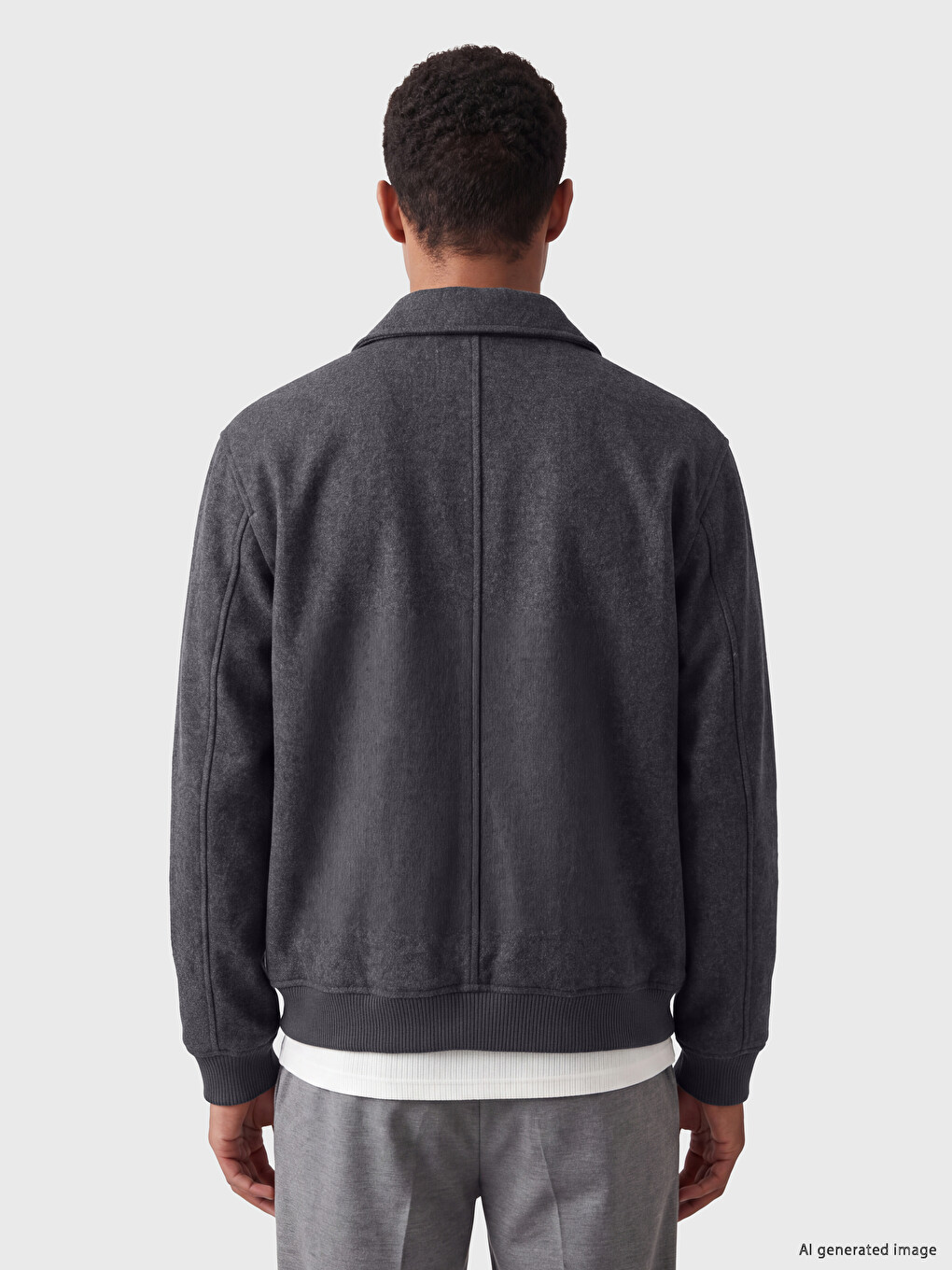 Regular Fit Shirt Collar Men's Coat-2