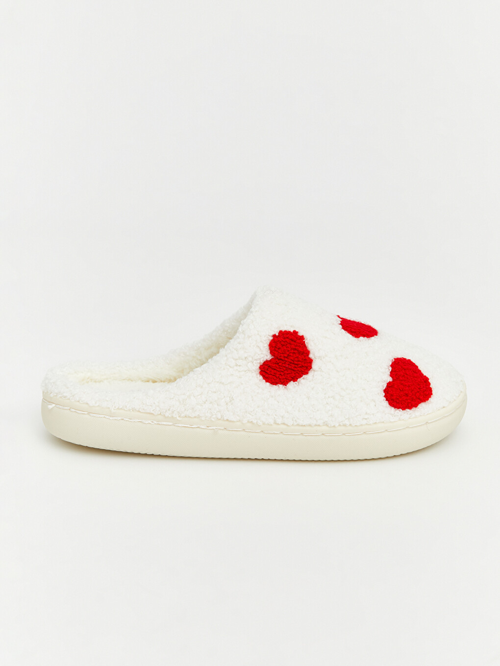 Heart Embroidered Plush Women's Home Slipper-3