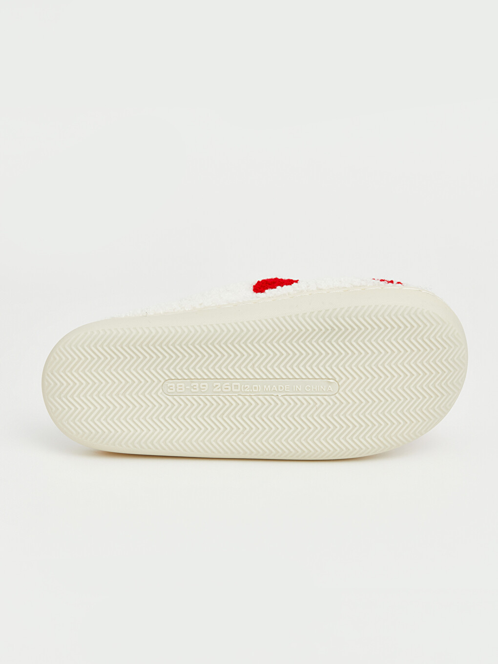 Heart Embroidered Plush Women's Home Slipper-5