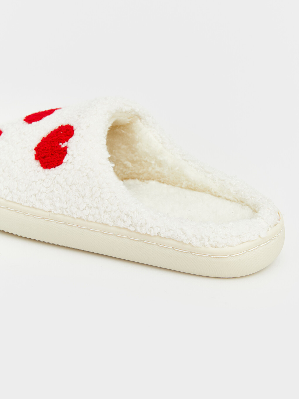 Heart Embroidered Plush Women's Home Slipper-6
