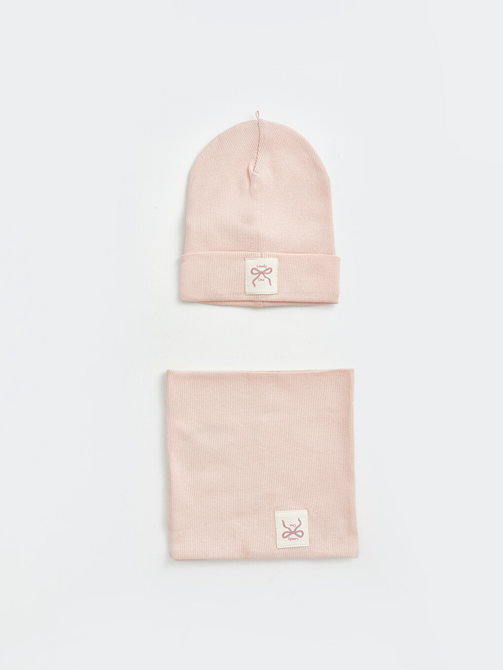Bow Detailed Baby Girls' Beanie And Neck Warmer