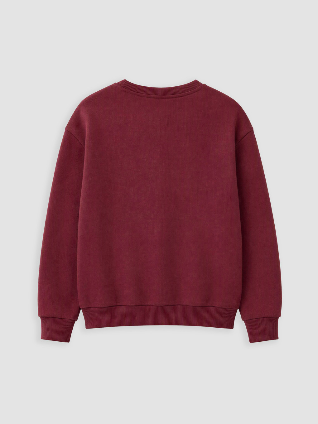 Bordo Nakışlı Kız Çocuk Sweatshirt-1