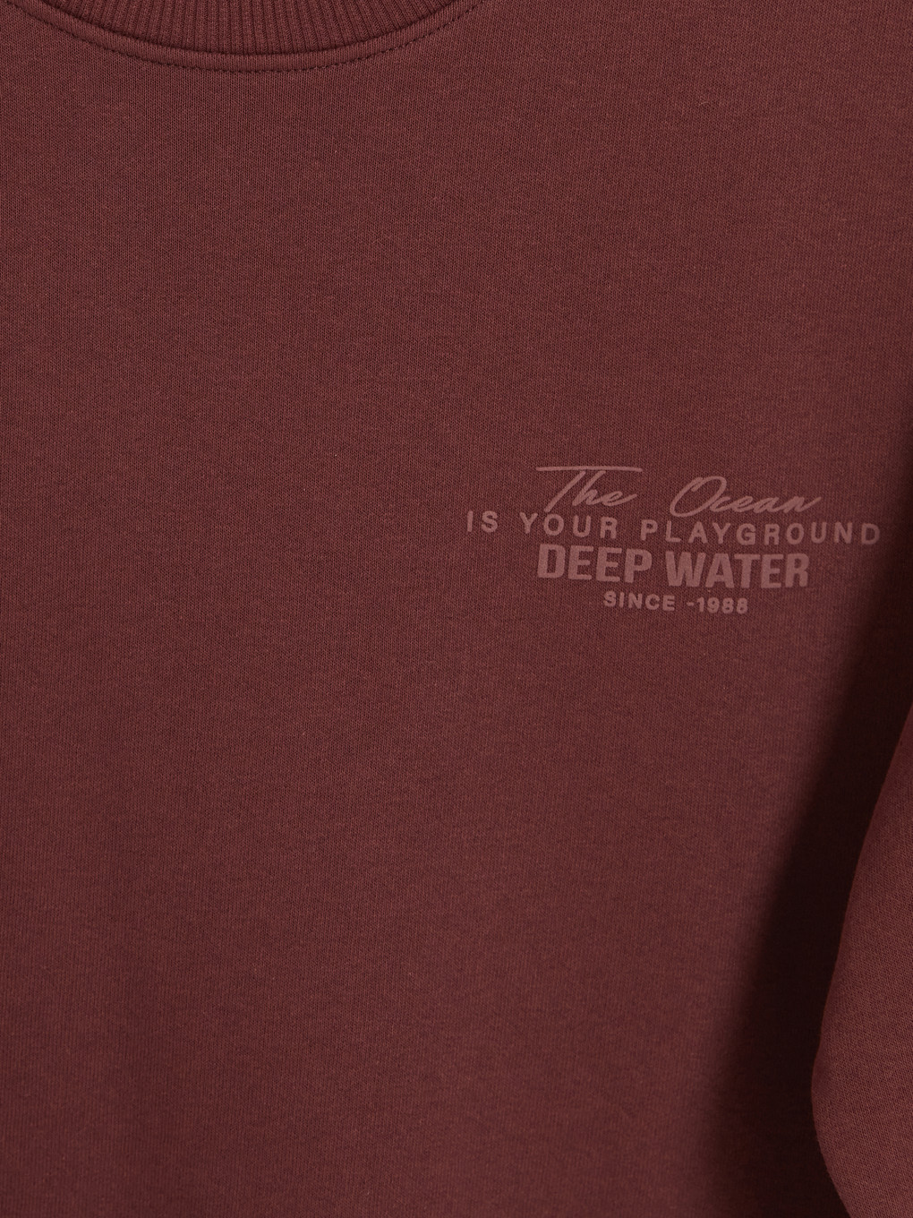 Kahverengi Bisiklet Yaka Erkek Sweatshirt-5