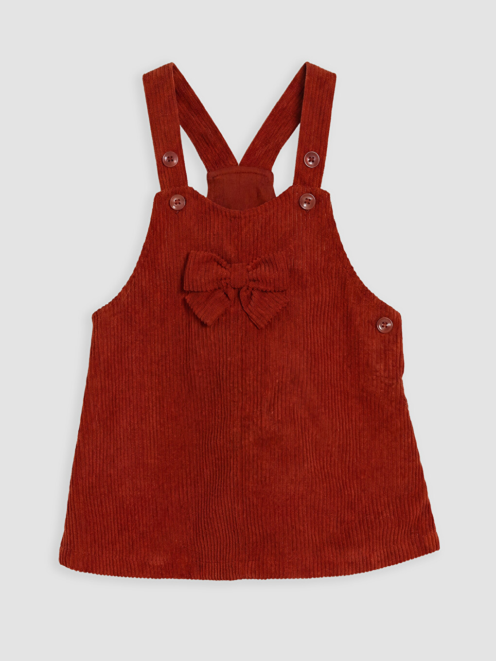Crew Neck Bow Detail Baby Girls' Velvet Dress Set-4