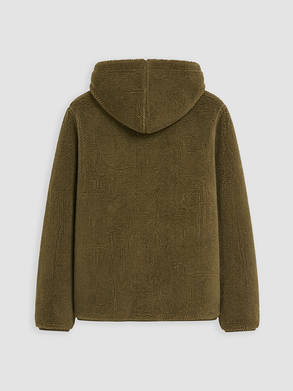 Haki Kız Çocuk Pelüş Fermuarlı Sweatshirt-2