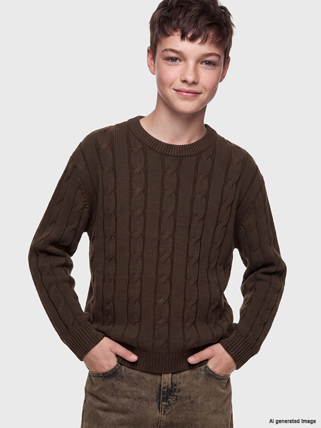 Crew Neck Boys' Knitwear Sweater