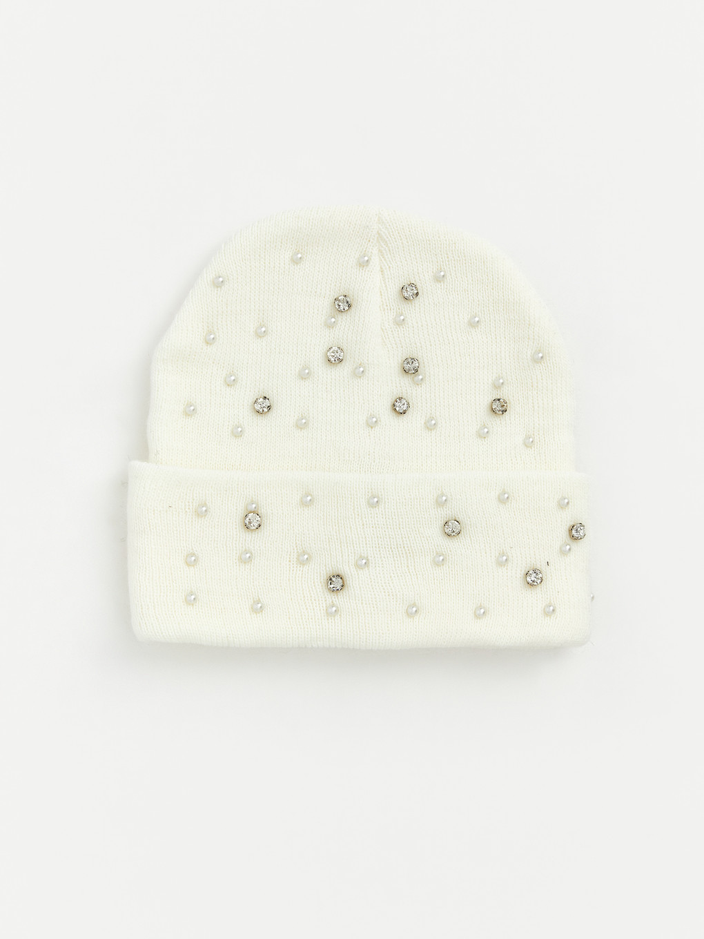 Rhinestone Embellished Women's Knitwear Beanie