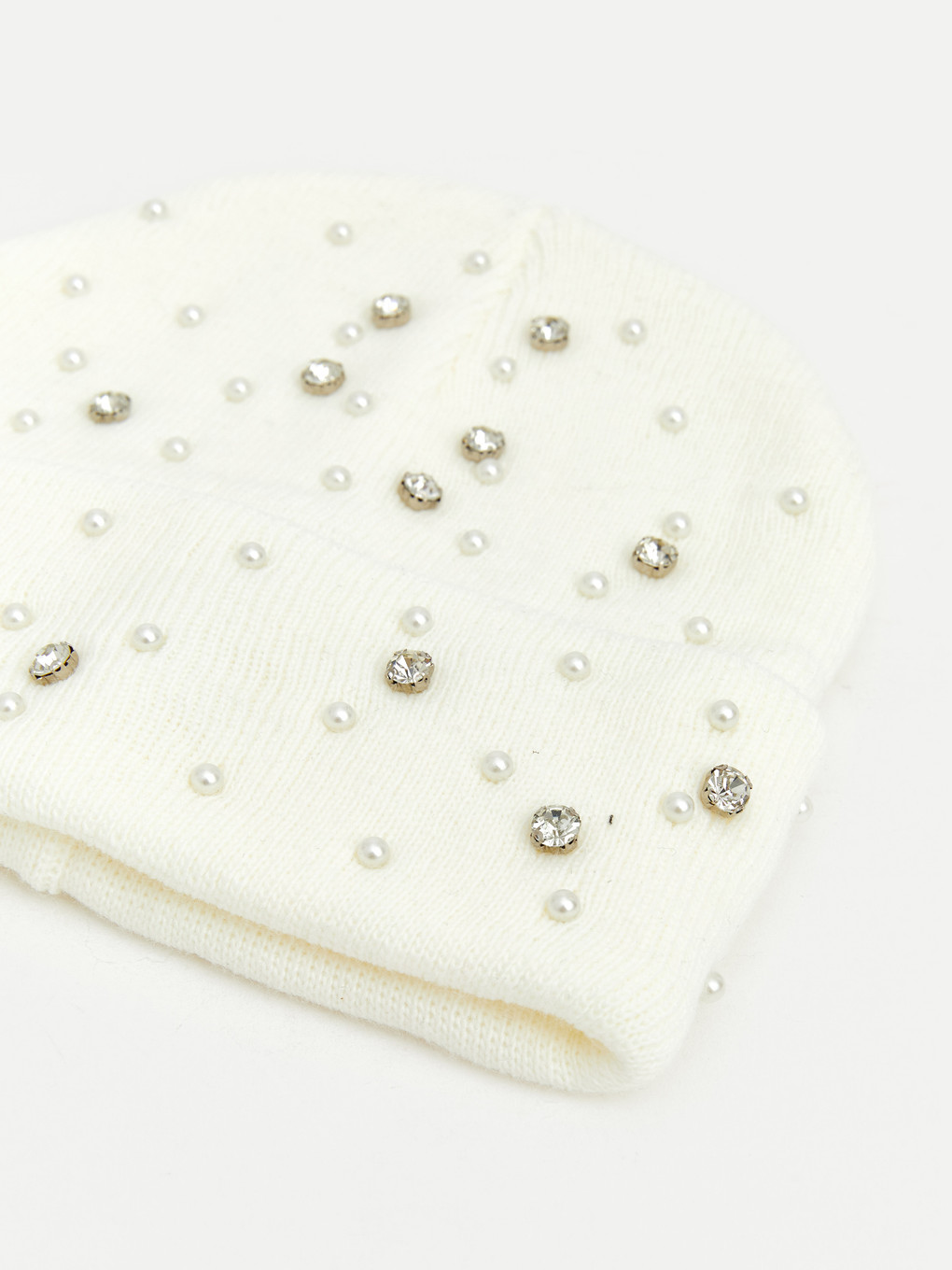 Rhinestone Embellished Women's Knitwear Beanie-2